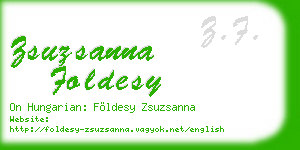zsuzsanna foldesy business card