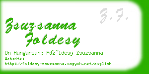 zsuzsanna foldesy business card